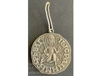 42579 България жетон монета Цар Иван Страцимир Видин посребр