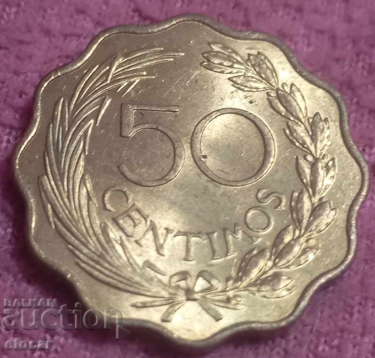 50 Pesos Paraguay 1953