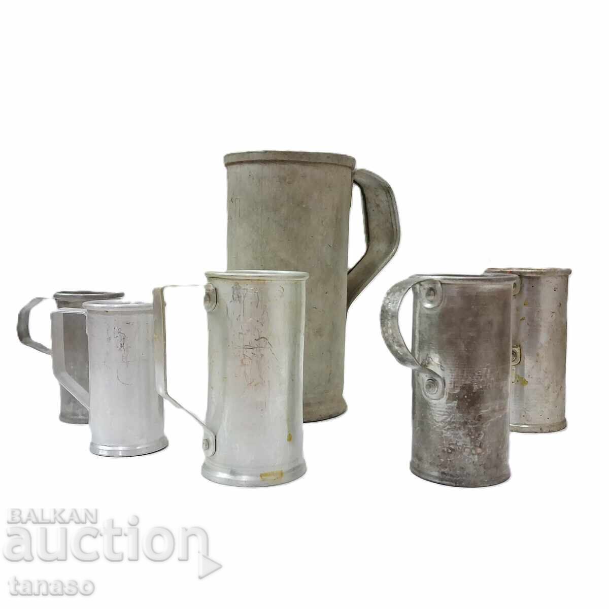 Old metal liquid measures - 5