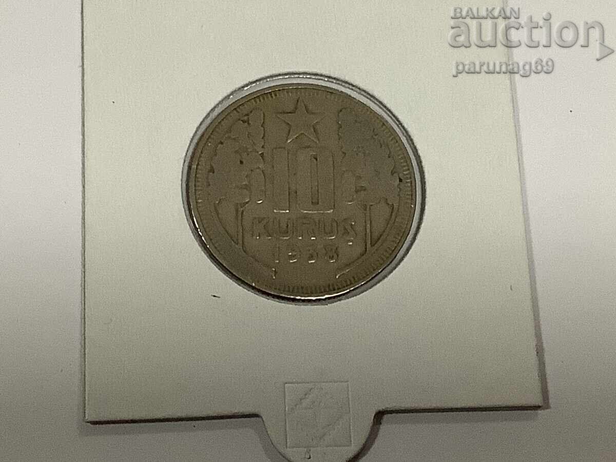 Turcia 10 kuruş 1938