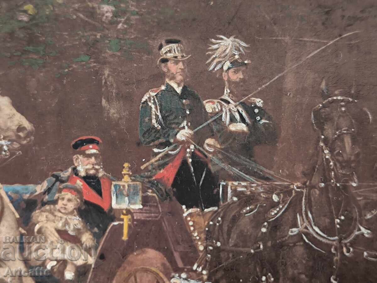 Painting of Emperor Wilhelm I with Crown Prince Friedrich with price € 20.00 | 39.12 BGN