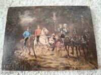 Painting of Emperor Wilhelm I with Crown Prince Friedrich