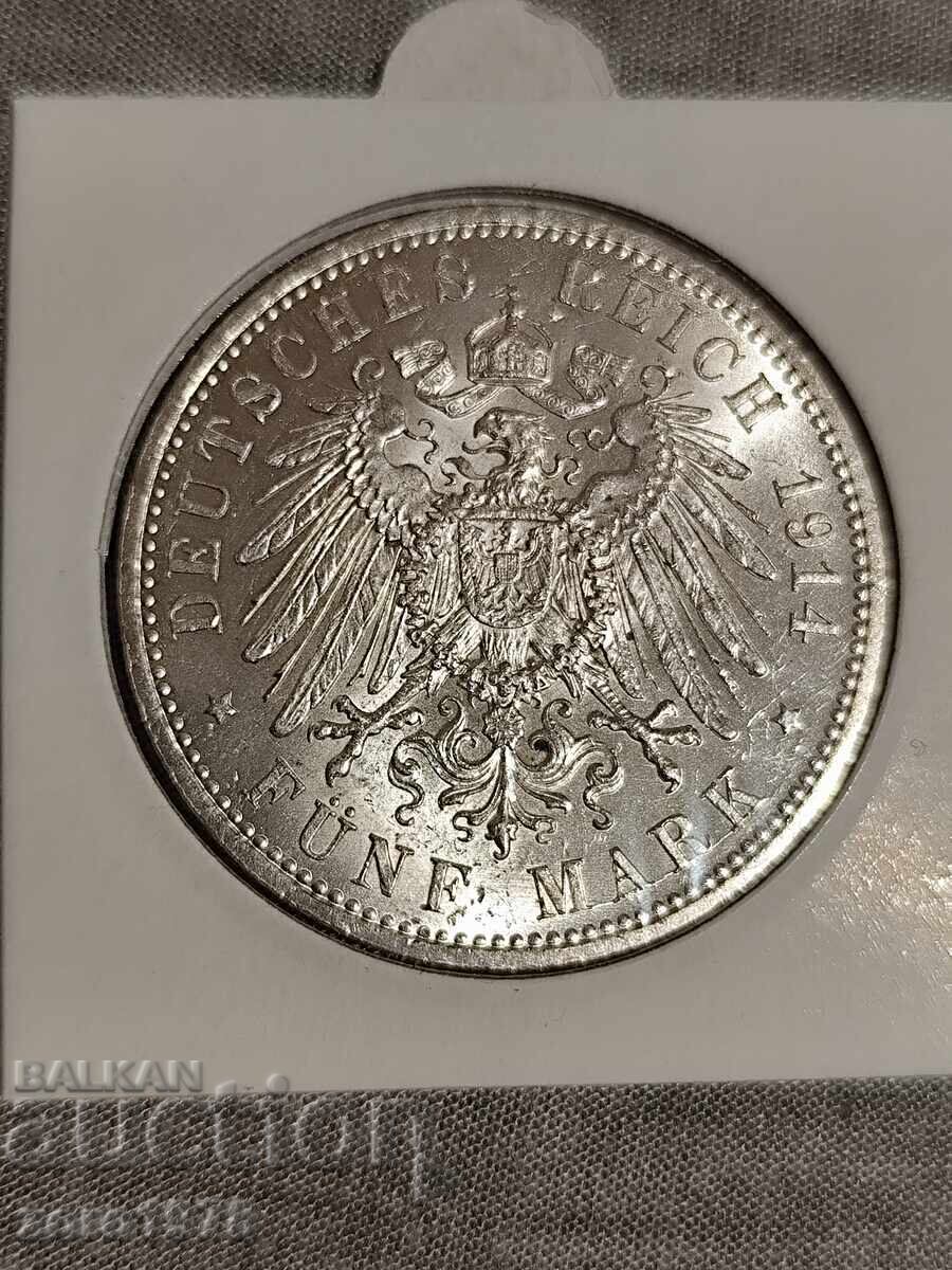 5 Марки 1914 Прусия с цена € 120.00 | 234.70 лв.
