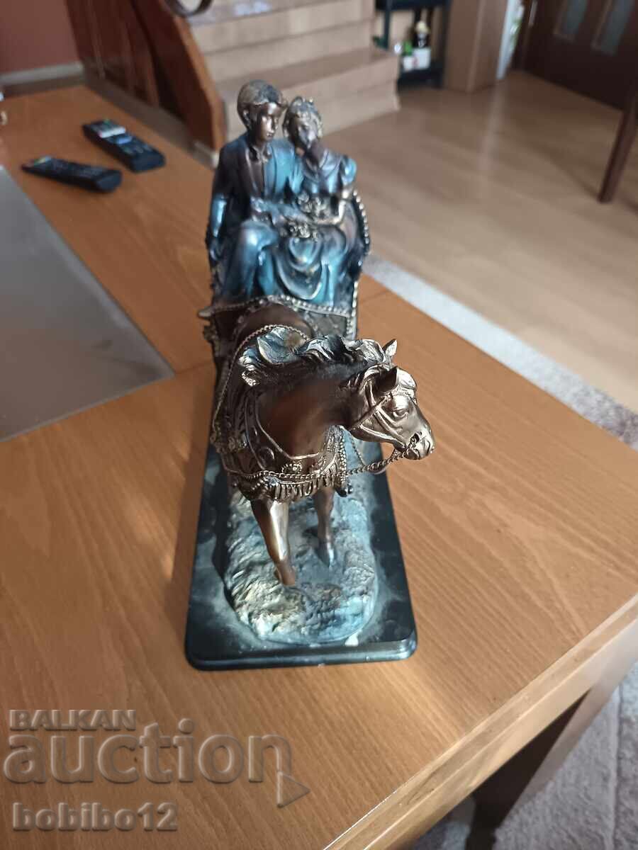 Statuetă cal cu trăsură - 5