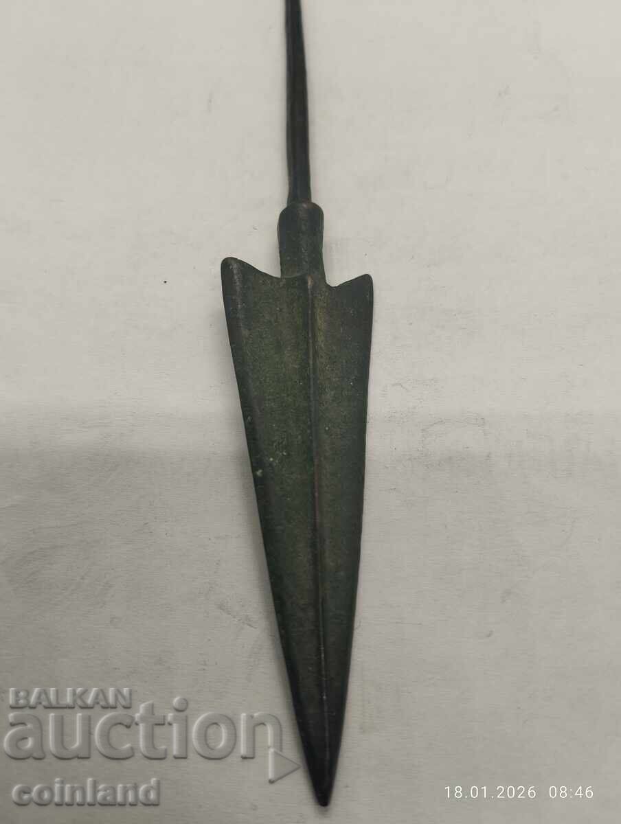 Auction  Ancient Bronze Roman Arrow, Spear, REPLICA REPRODUCTION