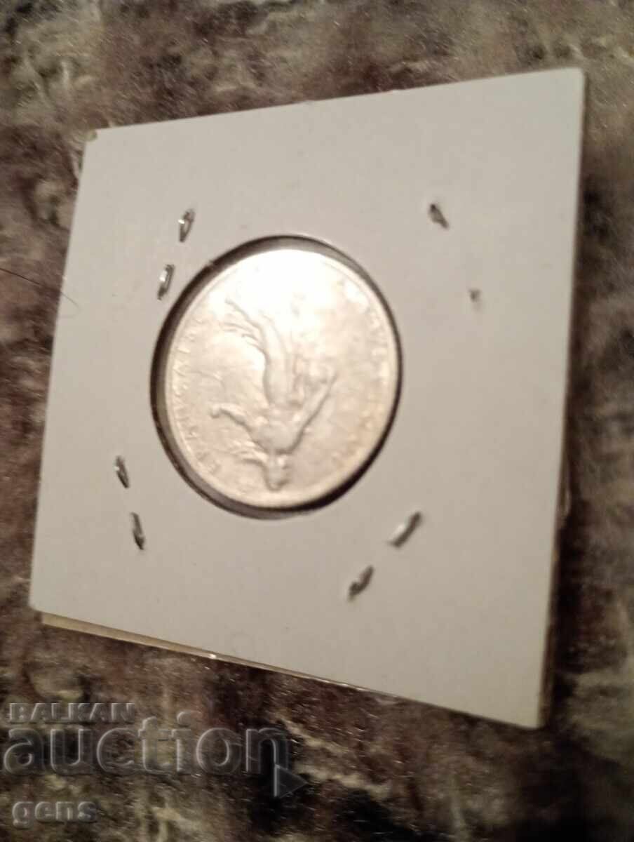 1 φράγκο ασήμι Γαλλία 1909