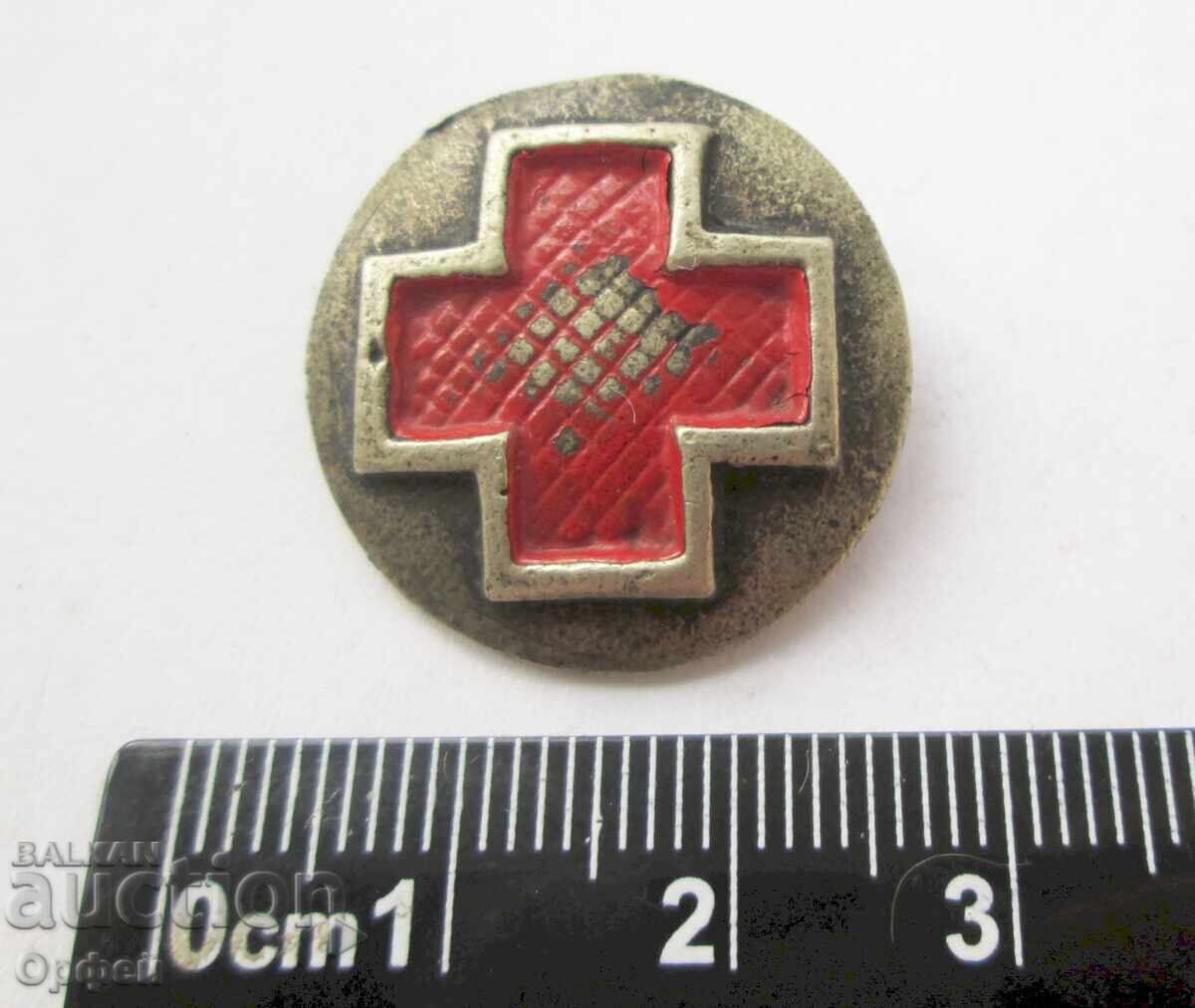 Licitație Buton vechi Crucea Roșie militar pentru uniformă Regatul Bulgariei
