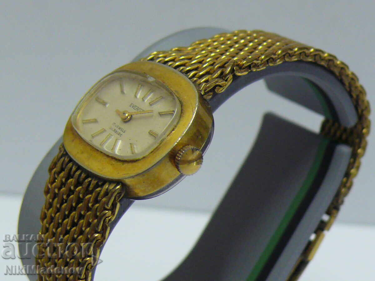 EVERITE Ceas de mână mecanic de damă placat cu aur cu preț € 10.00 | 19.56 BGN