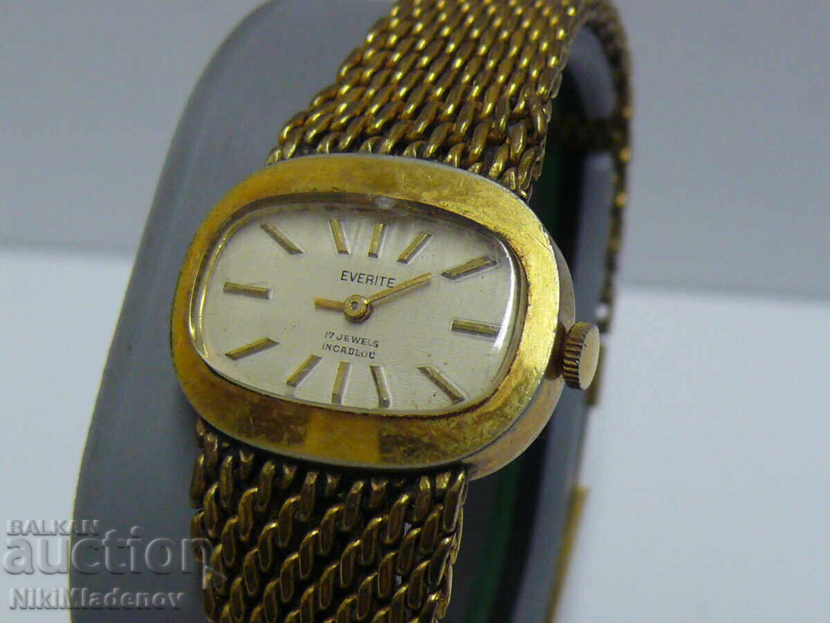 Livrarea EVERITE Ceas de mână mecanic de damă placat cu aur