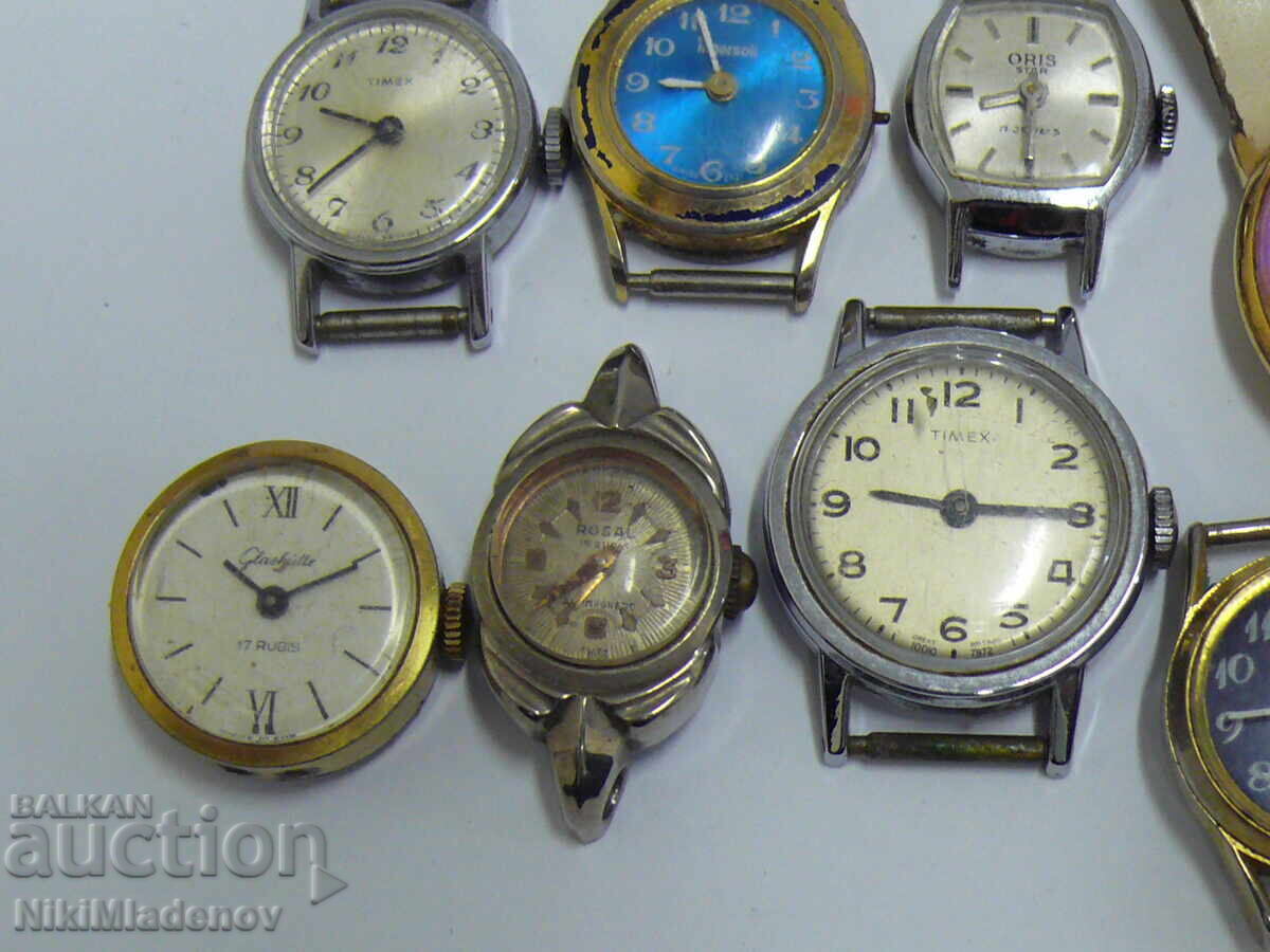 Лот Швейцарски ръчни часовници, неработещи - 5