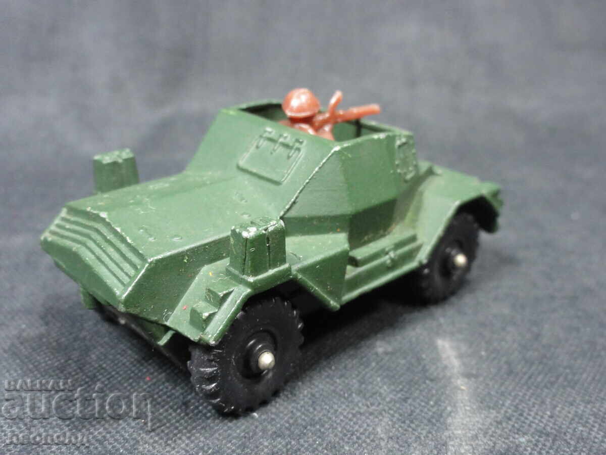 Livrarea VECHE CĂRUȚĂ METALICĂ RETRO DAIMLER SCOUT CAR CORGI JUNIORS