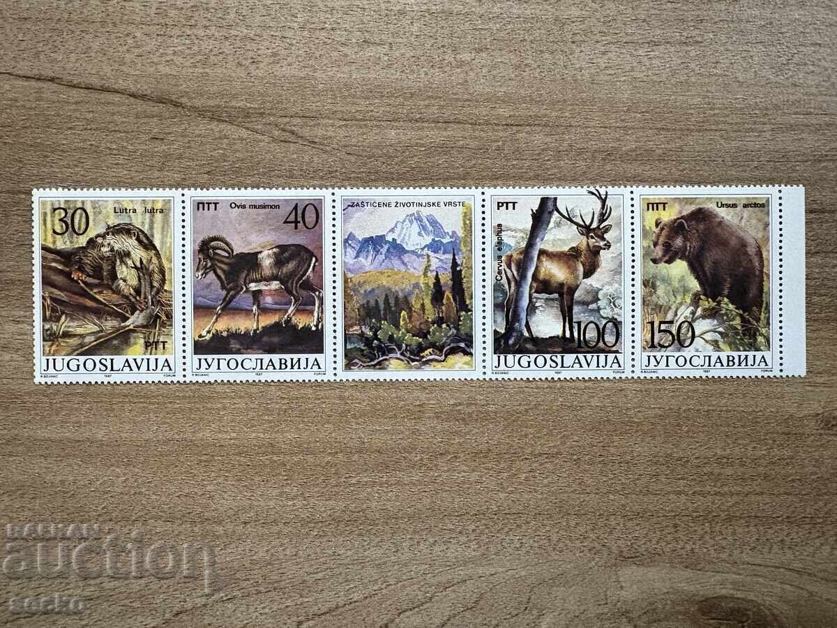 Iugoslavia - Animale protejate (1987) - MNH