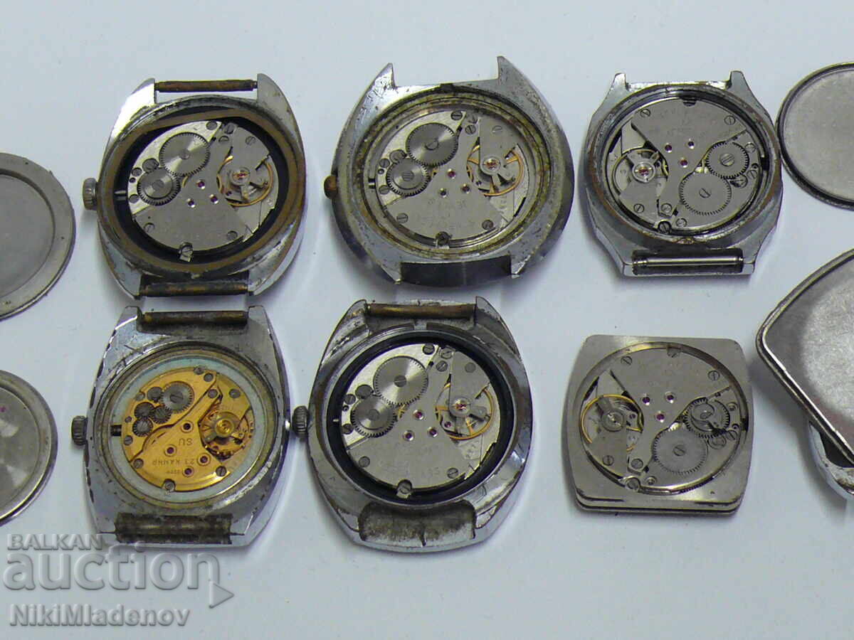 Lot Soviet POLJOT Men's Mechanical Wristwatches - 5