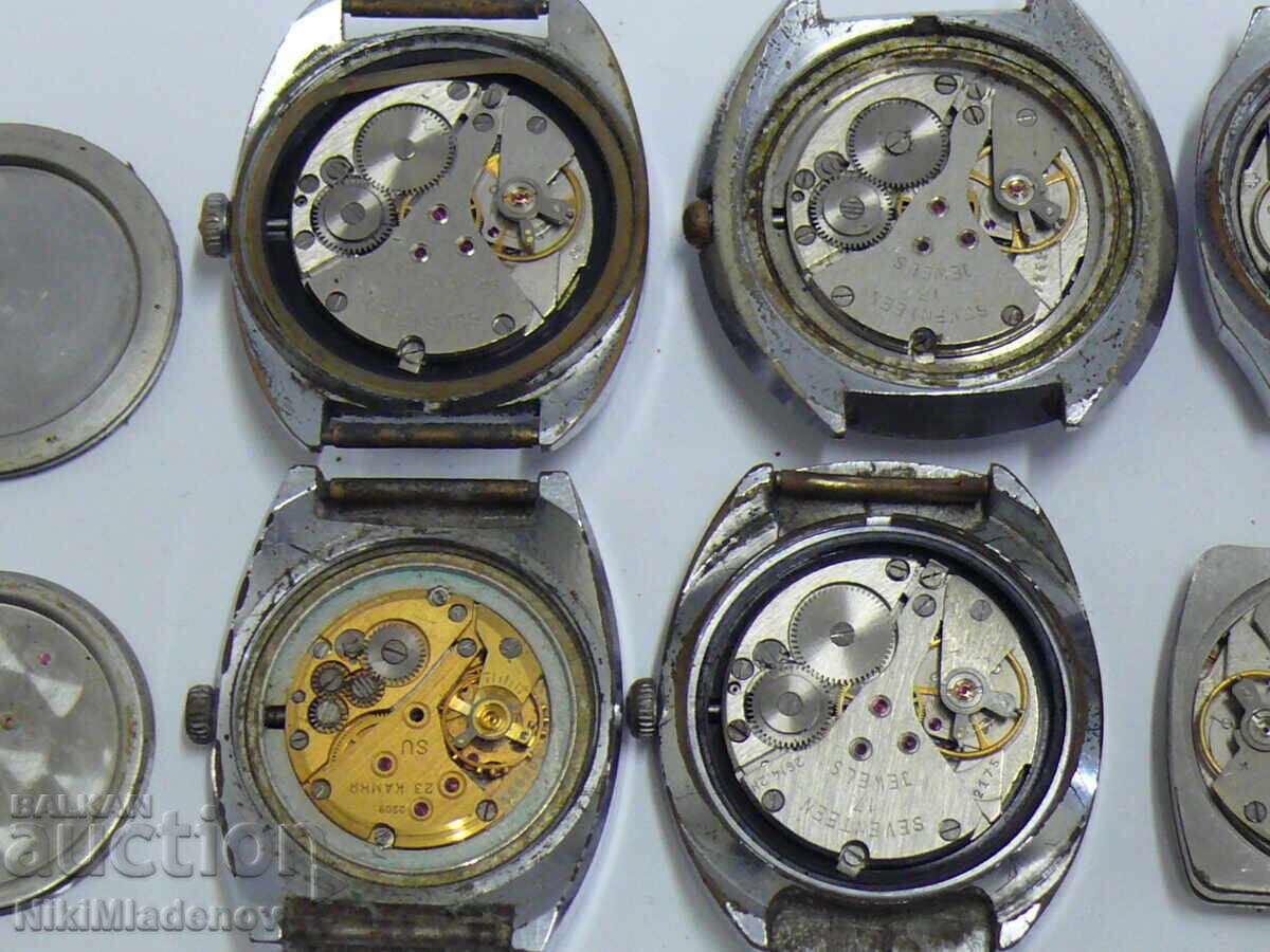 Lot Soviet POLJOT Men's Mechanical Wristwatches - 6