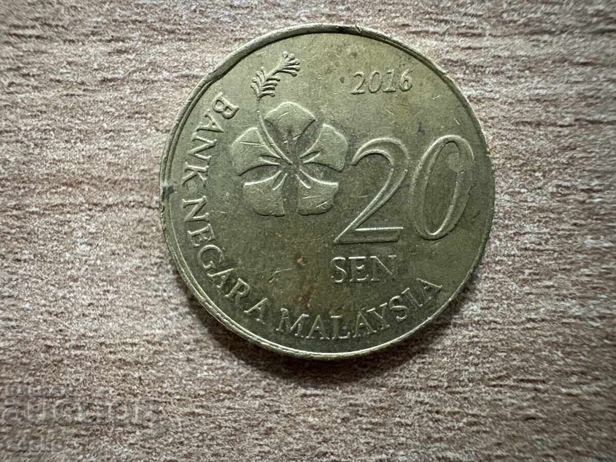 Malaezia - 20 sen (2016)