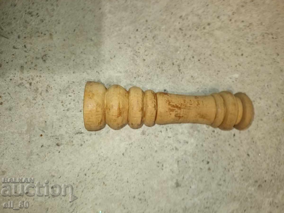 Old wooden salt cellar, large, 15 cm - 5