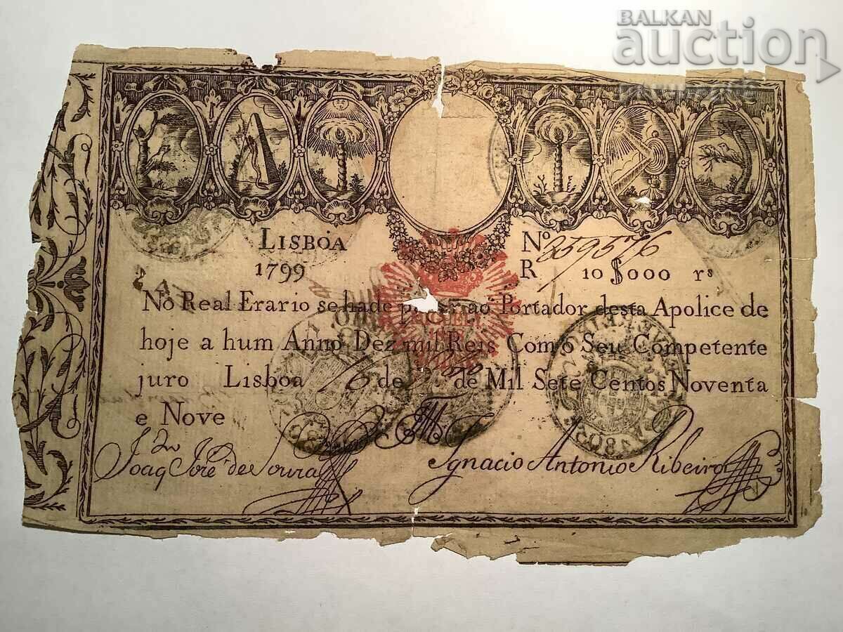 Португалия 10000 рейс 1799 година Р 41b