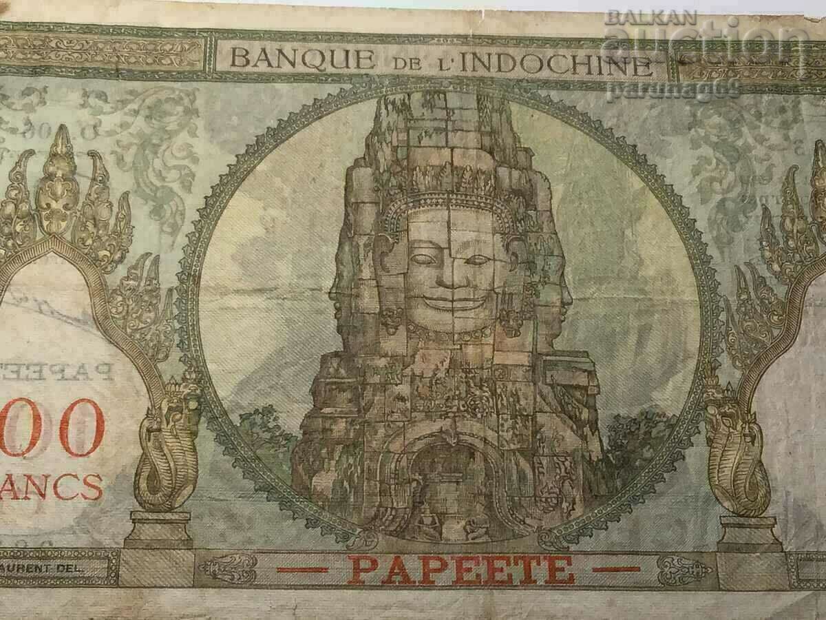 Франция - Таити 100 франка 1939 година (p 14d) - 7