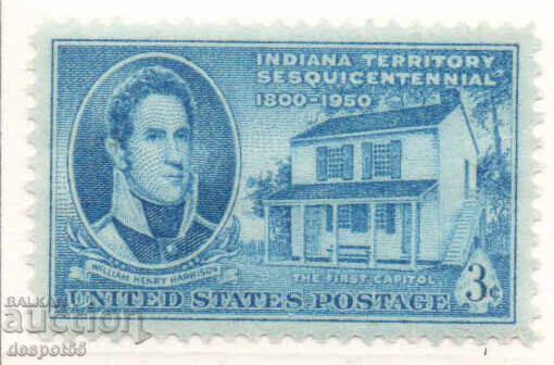 1950. САЩ. 150-годишнината на територията на Индиана.