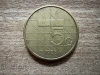 Нидерландия - 5 гулдена (1988)