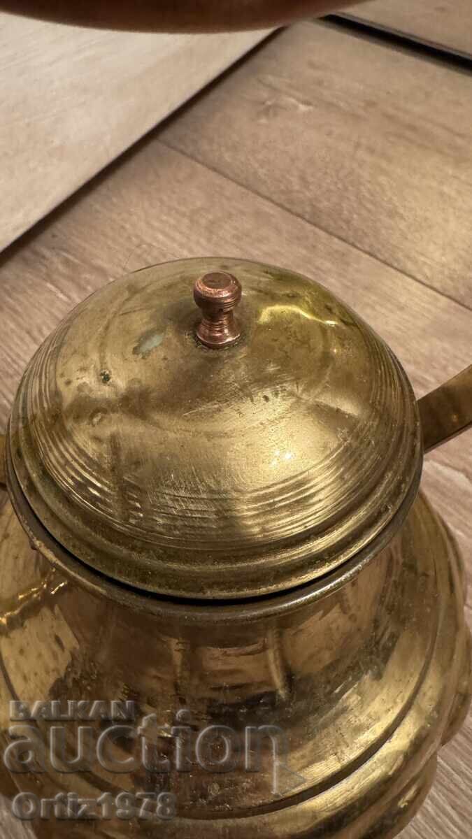 Ceainic vintage din alamă, Franța, 900ml - 5