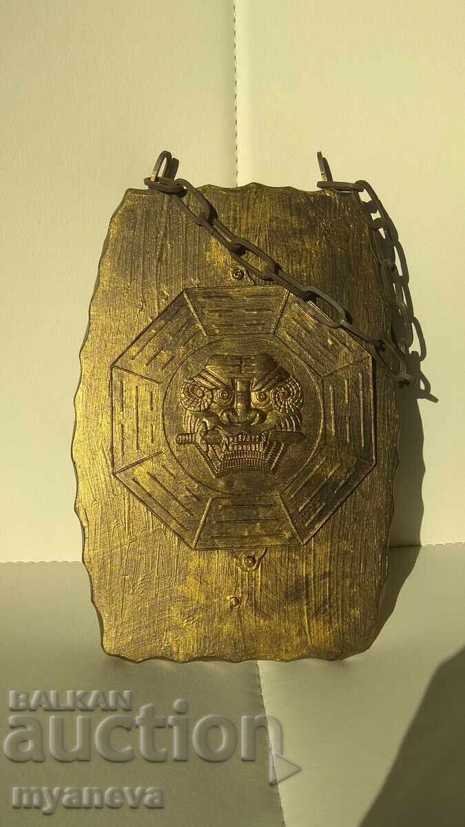 Samurai sign with a metal plaque on wood with a chain with price € 25.00 | 48.90 BGN