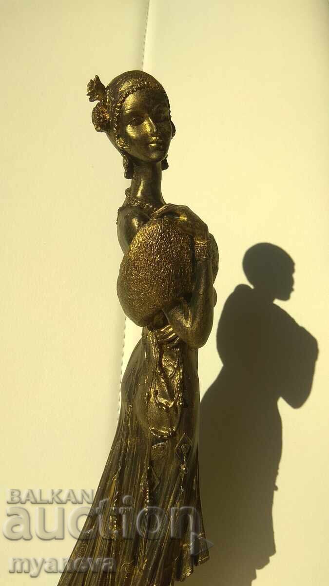 Statuetă de damă elegantă în stil Art Deco - 5