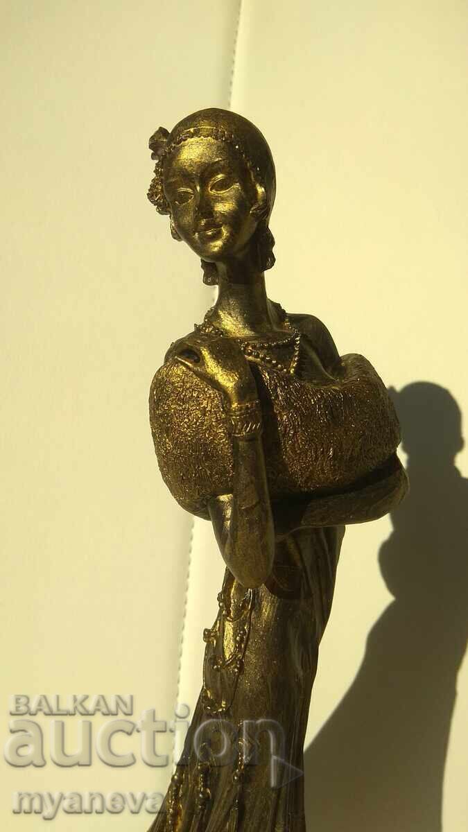 Statuetă de damă elegantă în stil Art Deco - 6