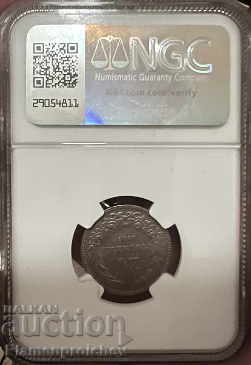NGC Certified Coin 20 Stotinki 1906