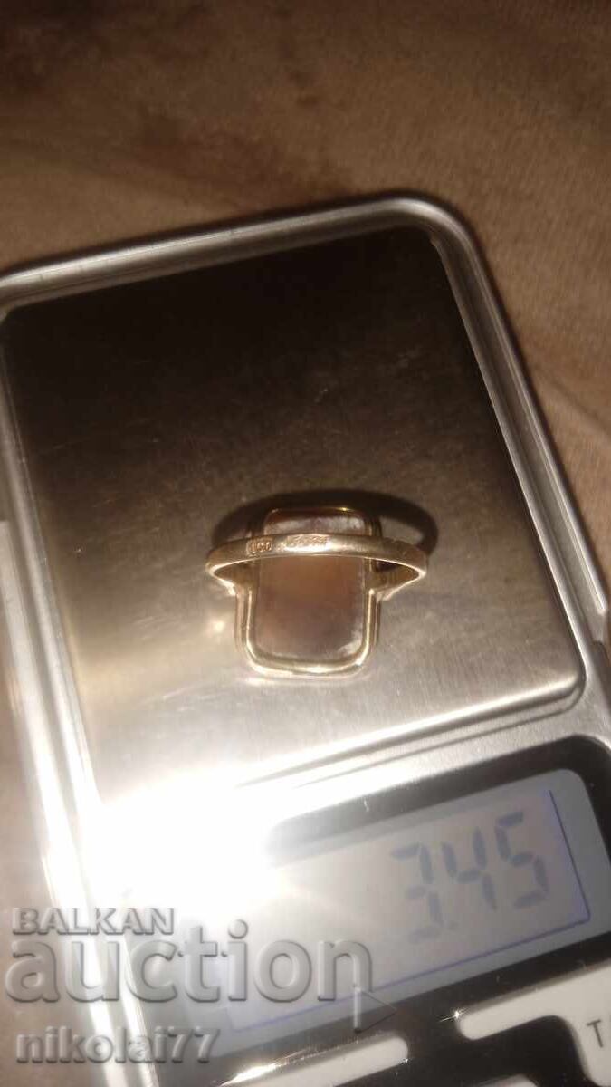 Inel argint sovietic proba 875 marcat frumos - 6