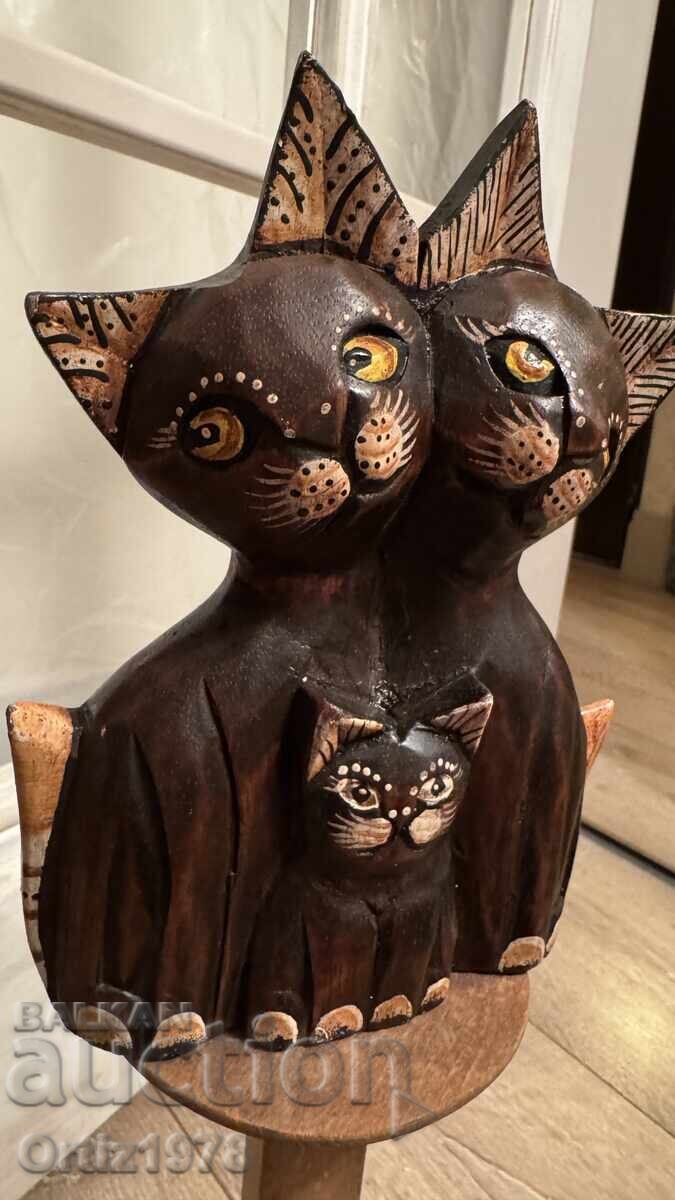 Auction  Wooden Cats - Indonesia