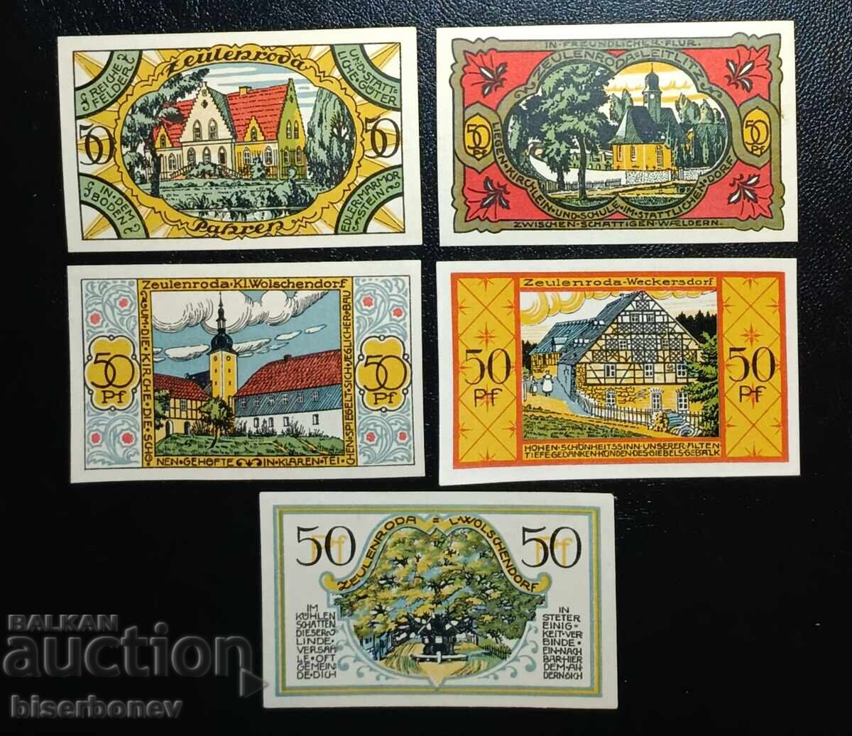 Livrarea Germania, Germania, lot Zeulenroda, 1920-1921, UNC