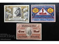 Γερμανία, Γερμανία, 3 x 1 μάρκο, 1920-1921, UNC