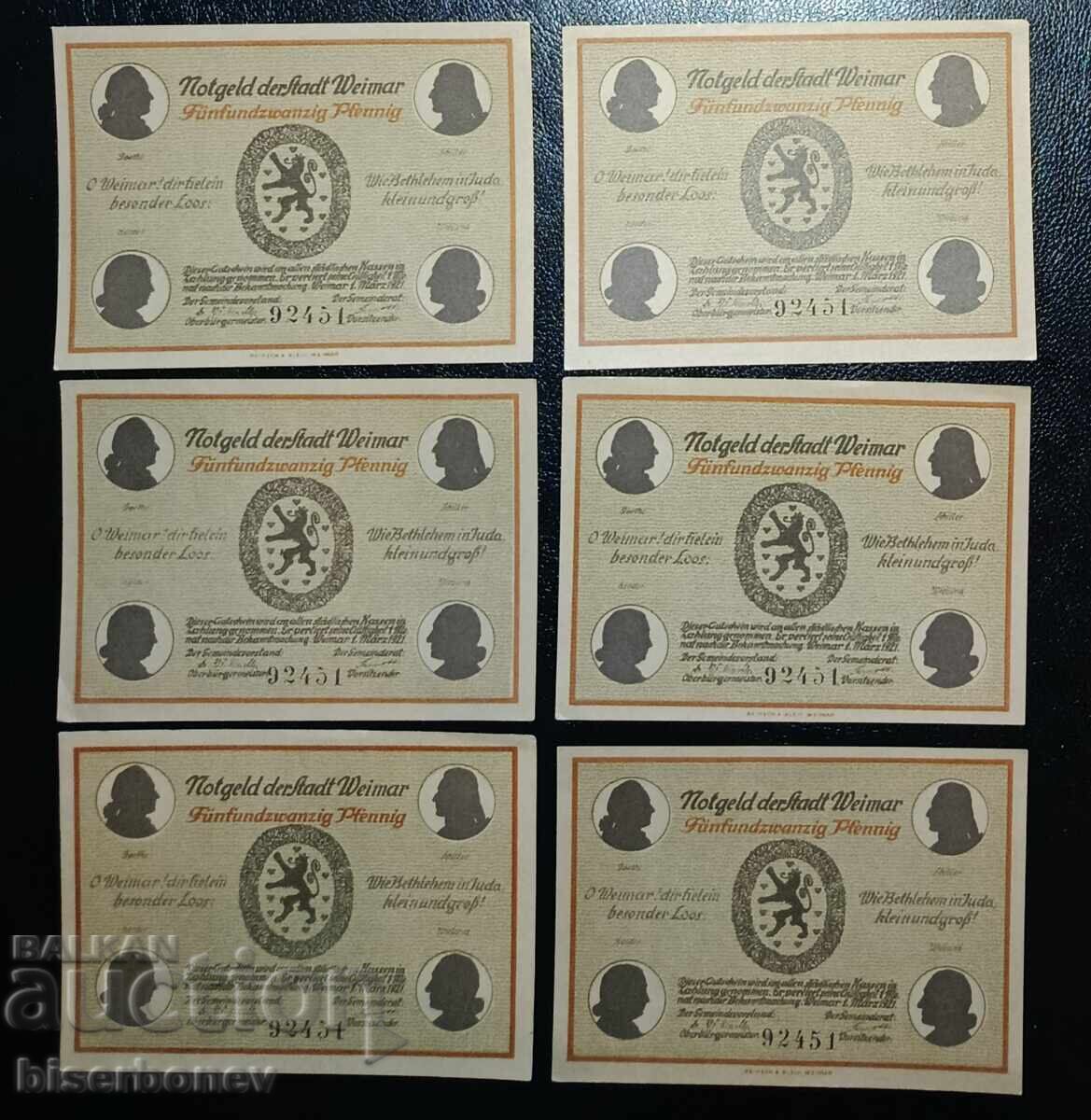 Germania, Germania, 50 pfennig Weimar, 1920-1921, UNC