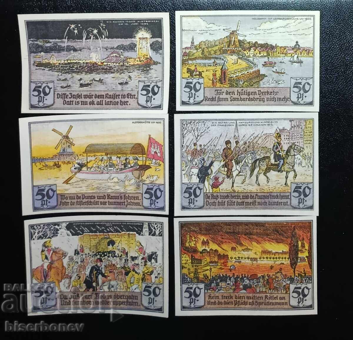 Germania, Germania, Hamburg, 50 pfennig, 1920-1921, UNC cu preț € 13.00 | 25.43 BGN