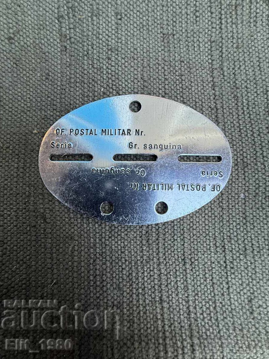 Plăcuță de identificare militară