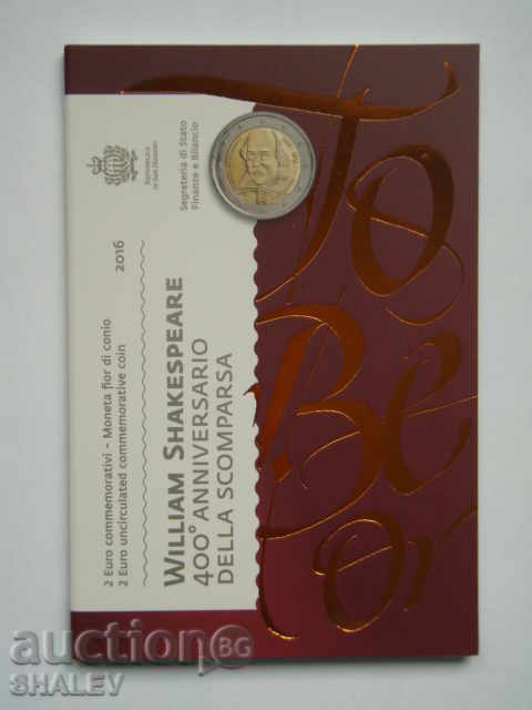 2 Euro 2016 San Marino "Shakespeare" /1/ San Marino (2 euro)