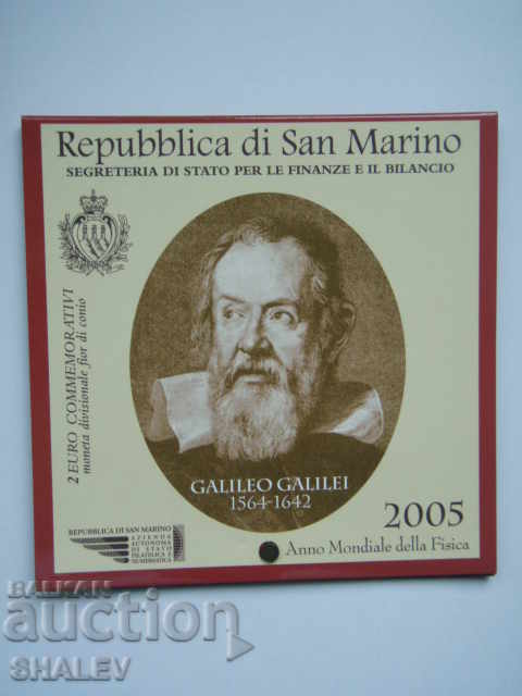 2 Euro 2005 San Marino "Galileo Galilei" Сан Марино - 2 евро - 5 2 Euro 2005 San Marino "Galileo Galilei" Сан Марино - 2 евро - 5