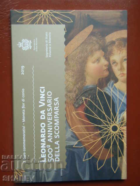 2 euro 2019 San Marino „Leonardo da Vinci” San Marino 2 euro cu preț € 148.89 | 291.20 BGN