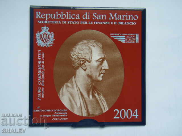 2 Euro 2004 San Marino Bartolomeo Borghesi San Marino 2 euro cu preț € 174.89 | 342.06 BGN 2 Euro 2004 San Marino Bartolomeo Borghesi San Marino 2 euro cu preț € 174.89 | 342.06 BGN