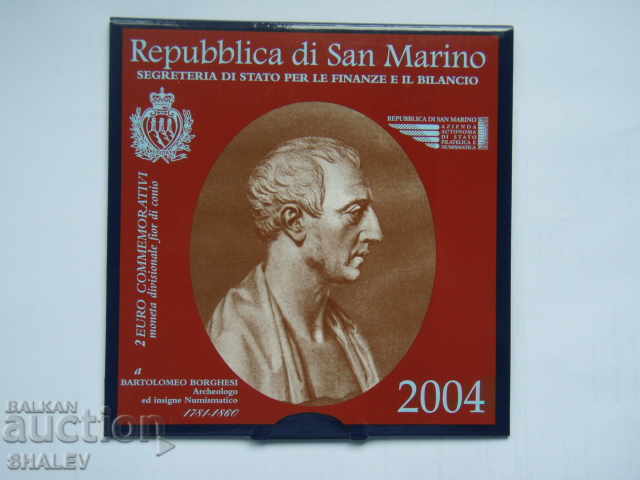 2 Euro 2004 San Marino Bartolomeo Borghesi San Marino 2 euro - 7 2 Euro 2004 San Marino Bartolomeo Borghesi San Marino 2 euro - 7