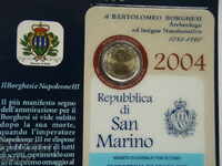 2 Euro 2004 San Marino Bartolomeo Borghesi Сан Марино 2 евро