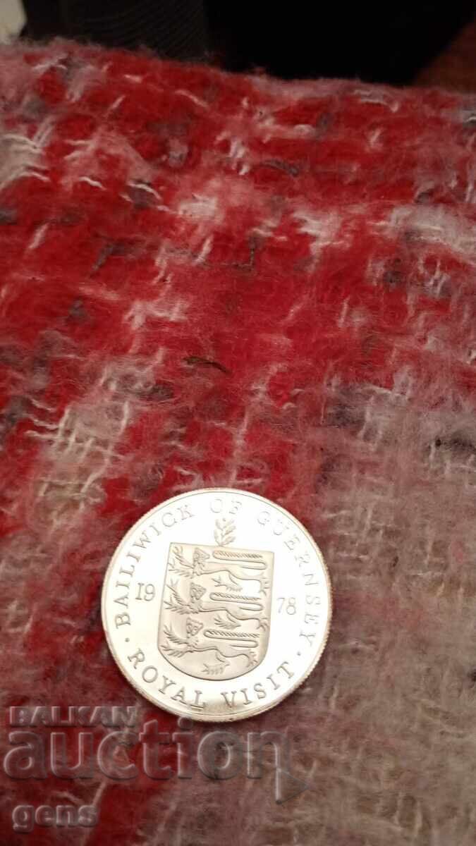 Marea Britanie, Insula Guernsey 25 pence 1978