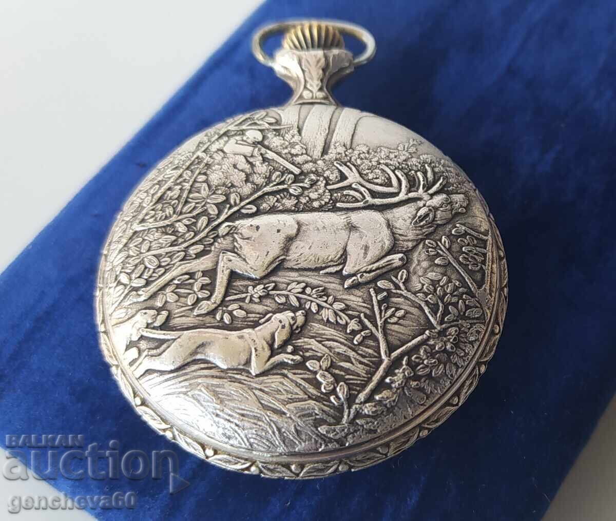 Ceas de buzunar elvețian WILHELM - 17 JEWELS - 6