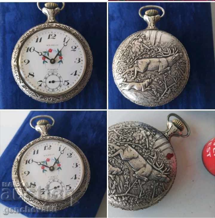 Ceas de buzunar elvețian WILHELM - 17 JEWELS