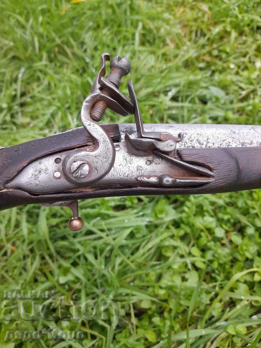 Auction  46cm Hajduk Ottoman Balkan Flintlock Pistol Mechanism OK