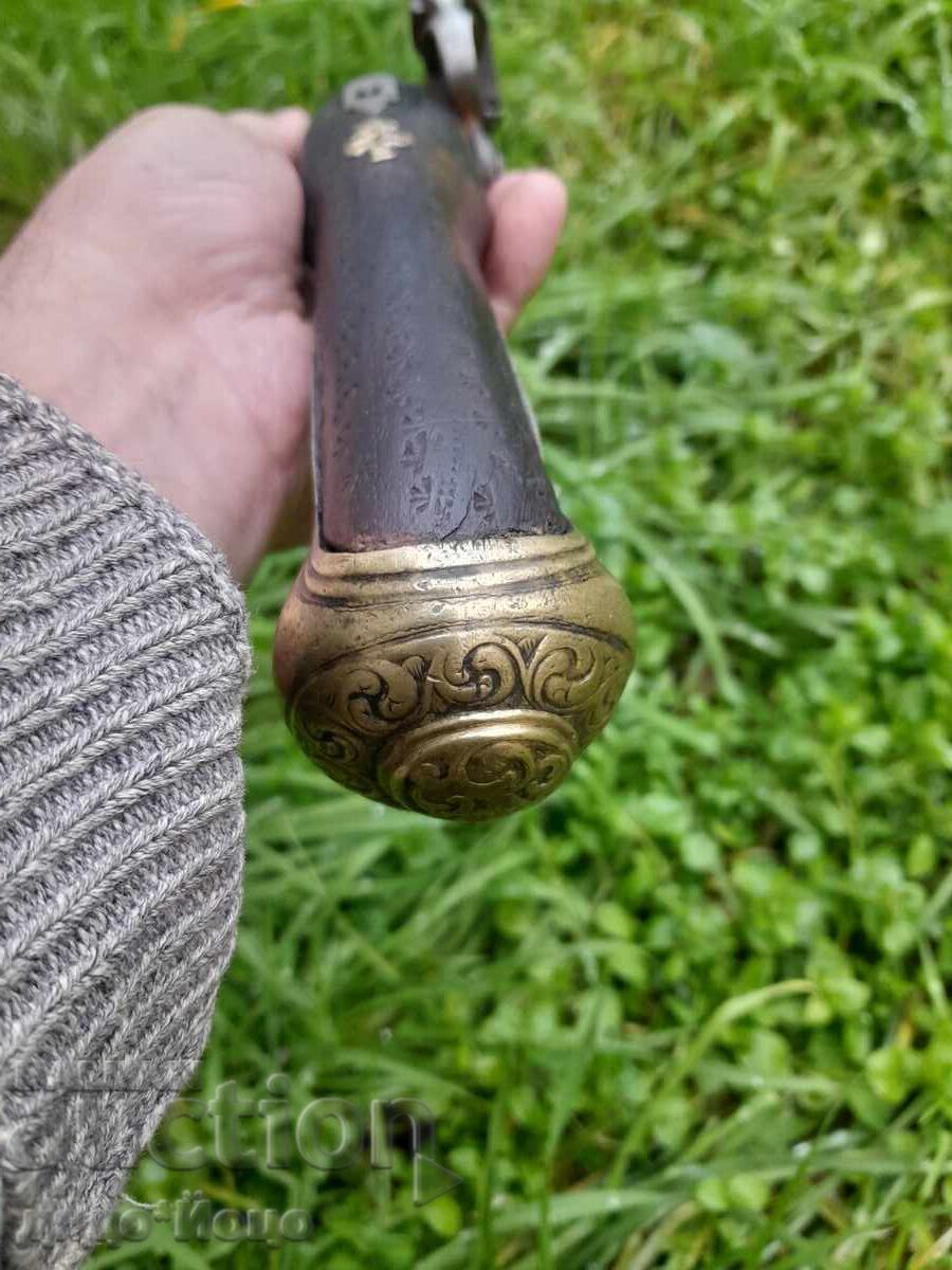46cm Hajduk Ottoman Balkan Flintlock Pistol Mechanism OK - 5