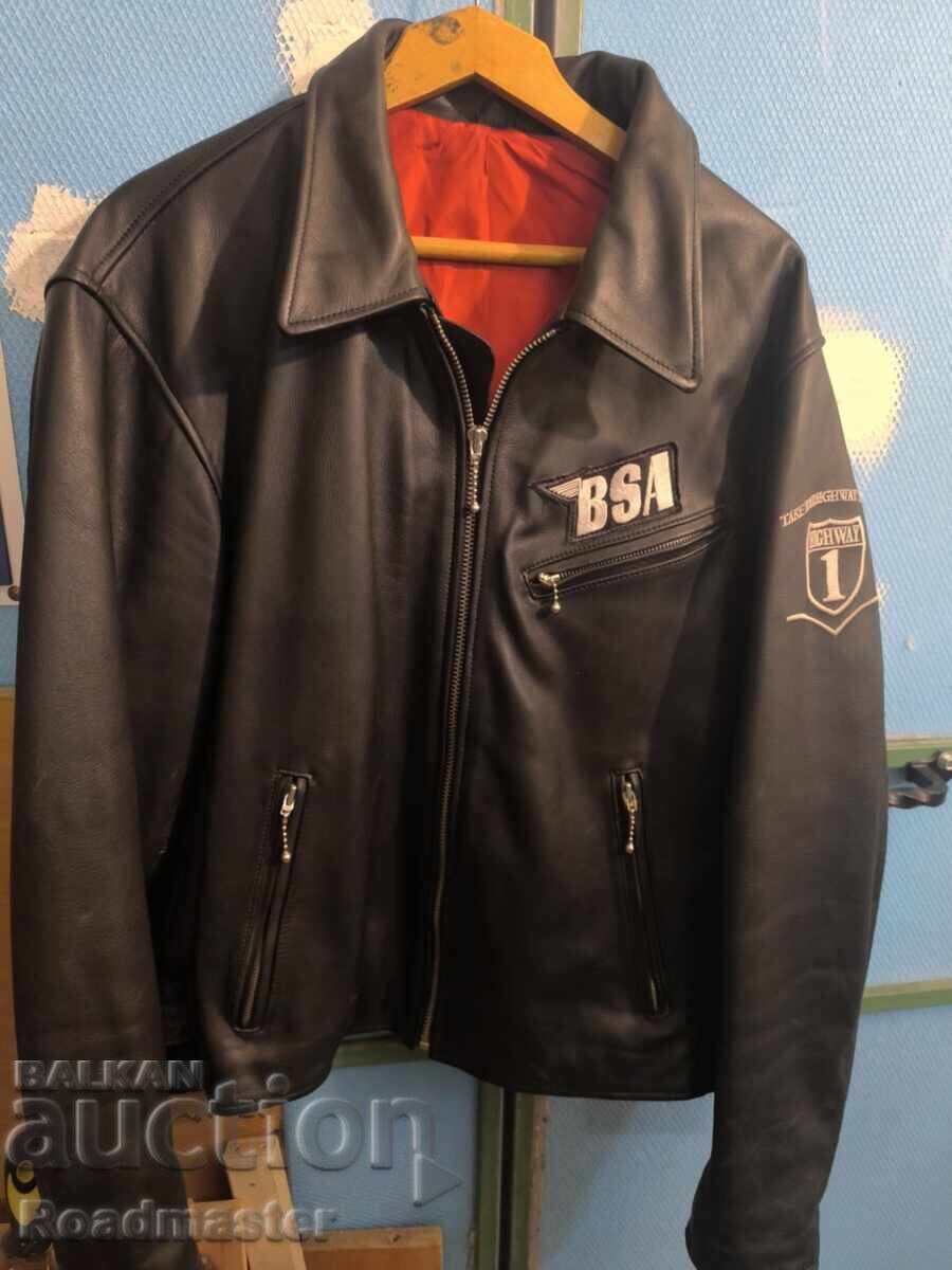 Кожено яке BSA от телешка кожа