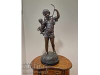 Μοναδικό αντίκα γαλλικό μπρούτζινο ειδώλιο γλυπτό