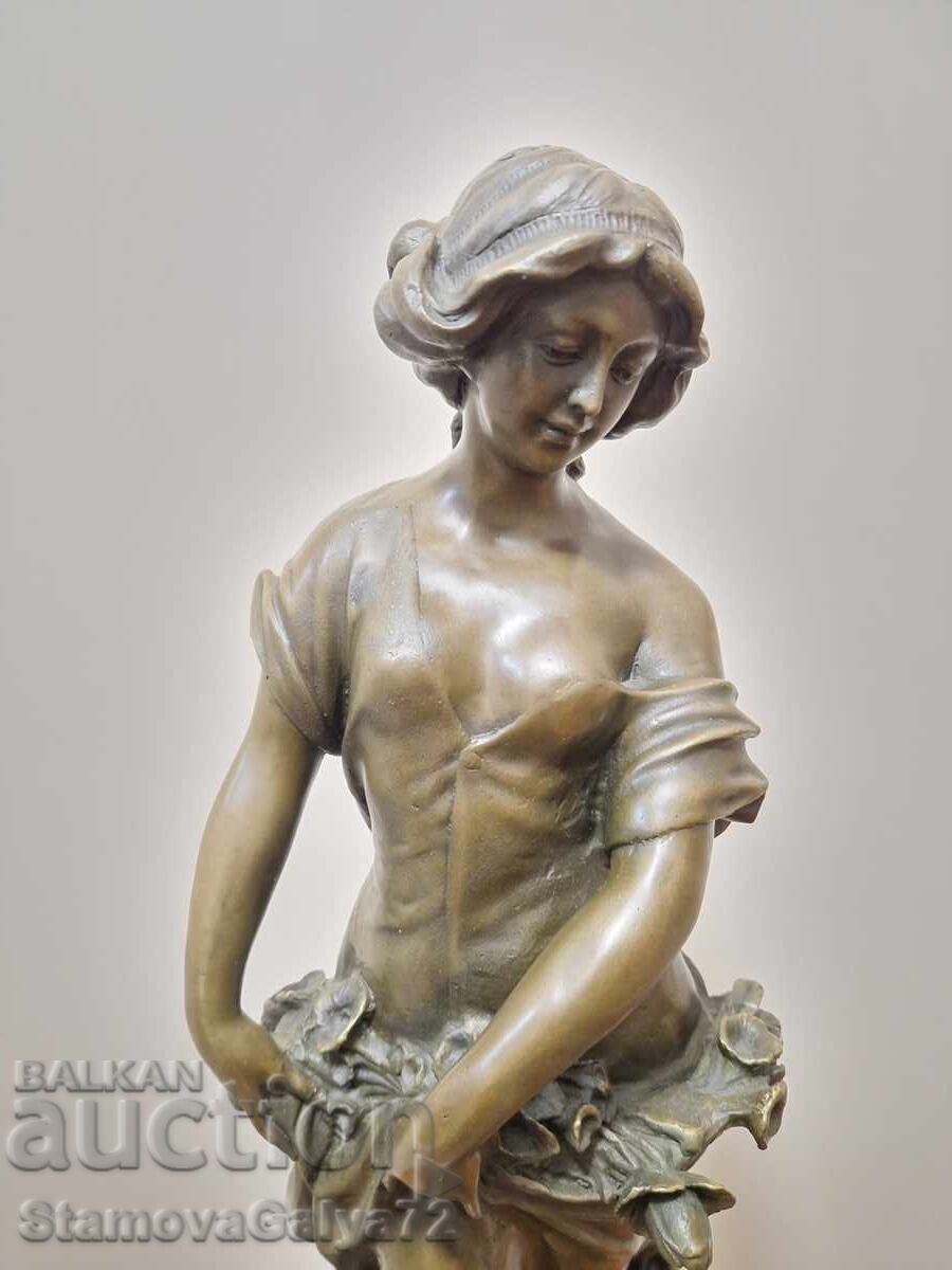 Figurină franceză superbă din bronz - 7